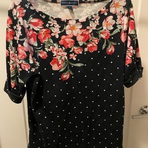 Floral and Polka Dot Blouse